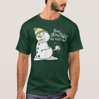 T-shirt Comment Les Snowflakes Sont Vraiment Rendu Snowman