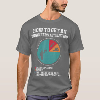 T-shirt Comment obtenir l'attention des ingénieurs Drôle d