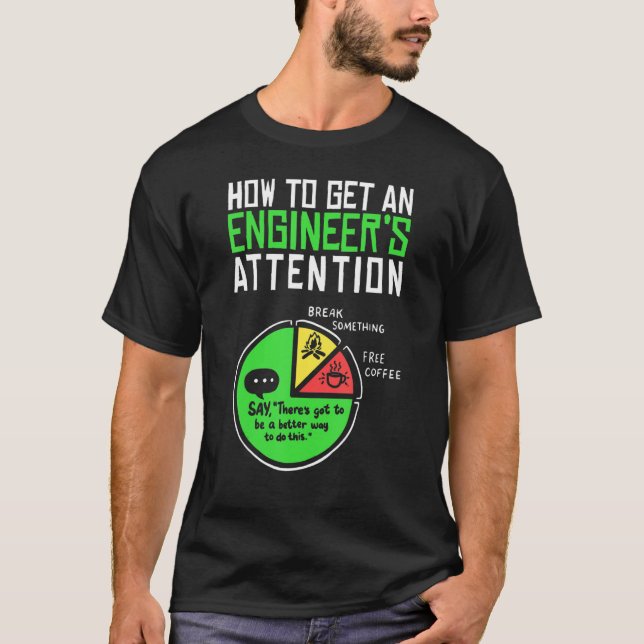 T-shirt Comment Obtenir Un Ingénieur Attention Science Ing (Devant)