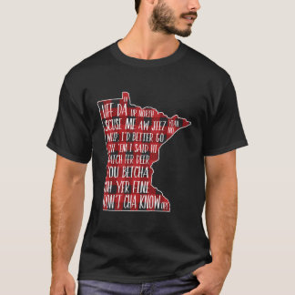 T-shirt Comment Parler Minnesotan - Buffalo Plaid Sayings 
