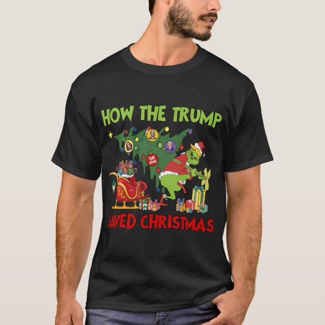T-shirt Comment Trump a sauvé Noël drôle Noël (Devant)