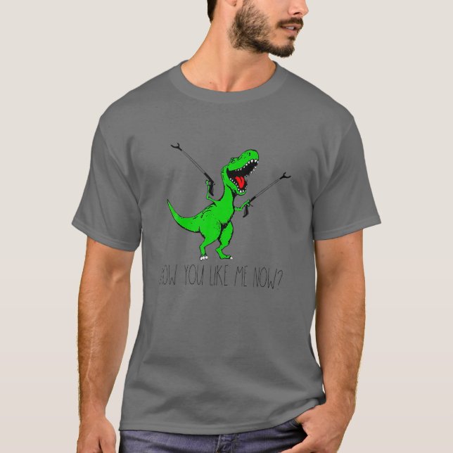T-shirt Comment Tu M'Aimes Maintenant Rex Green Dinosaur D (Devant)