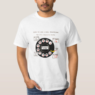 T-shirt Comment utiliser un téléphone de cadran - rétro