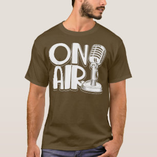 T-shirt Commentateur Microphone Podcasting Radio Musician