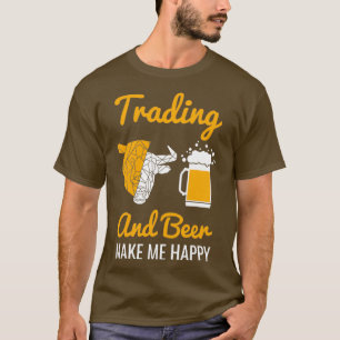 T-shirt Commerce Et Bière Me Rendre Heureux Marché Stock 1