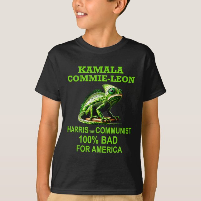 T-shirt Commieleon Communiste Harris Camrade Kamala Commie (Devant)