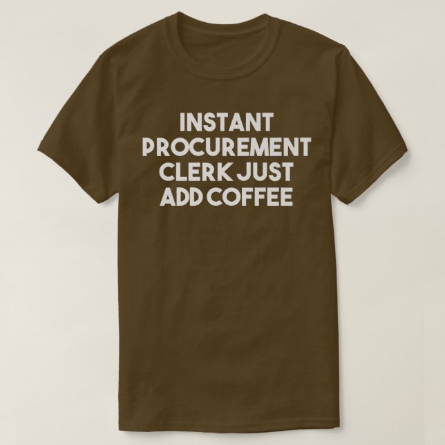 T-shirt Commis Instantané D'Approvisionnement Juste Ajoute (Design devant)