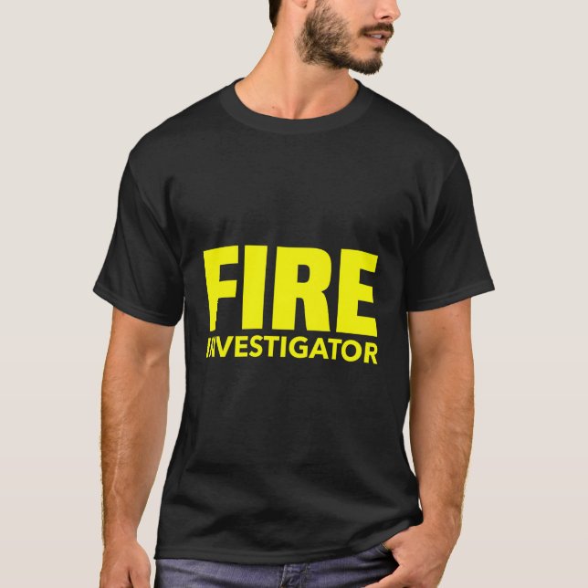 T-shirt Commissaire des pompiers Enquêteur des pompiers (Devant)