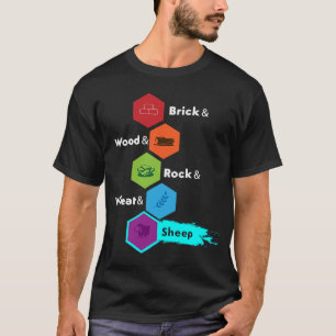 T-shirt Commission Jeu Brick Rock Wood Blé et mouton