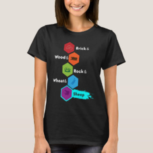 T-shirt Commission Jeu Brick Rock Wood Blé et mouton