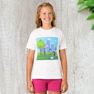 T-shirt Communication sur les médias sociaux dans un parc