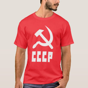 T-shirt Communiste CCCP Russian Hammer and Sickle