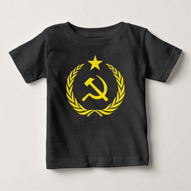 T-shirt communiste du Jersey d'amende de bébé de (Devant)