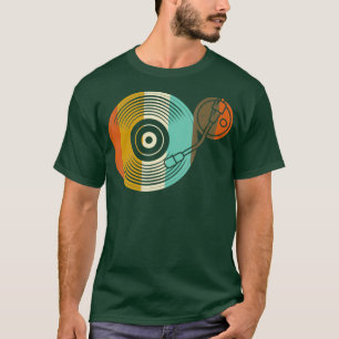 T-shirt Commutateur de vinyle - Tourne-disque rétro - DJ V