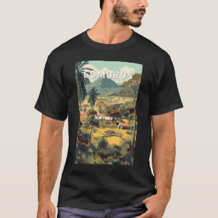T-shirt Comores Illustration Voyage Art Vintage