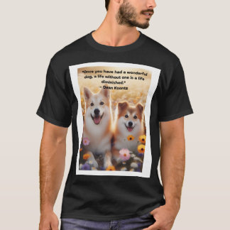 T-shirt "Compagnons chéris - Corgi et Citation"