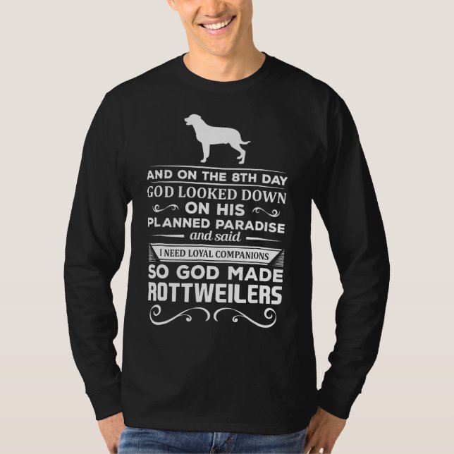 T-shirt Compagnons Loyaux de Rottweilers de Dieu (Devant)