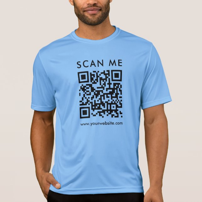 T-shirt Company QR Code Scan Me Mens Front Side Print (Devant)
