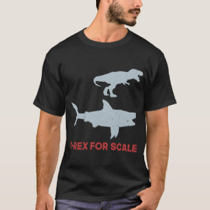 T-shirt Comparaison de Megalodon Shark Rex Dinosaur