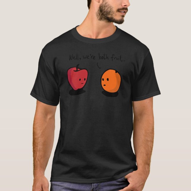 T-shirt Comparaison des pommes aux oranges (Devant)