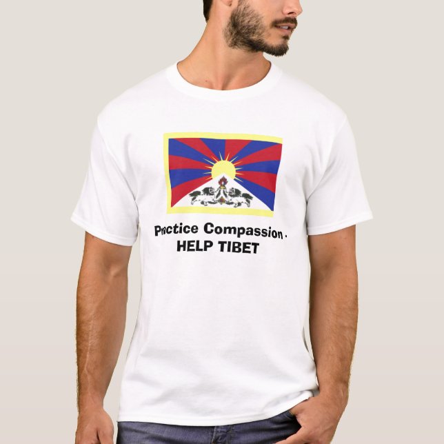 T-shirt Compassion de pratique - AIDE THIBET (Devant)