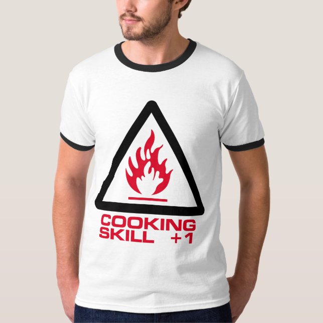 T-shirt Compétence de cuisine +1 (Devant)