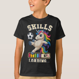 T-shirt Compétences de licorne de football mignonnes Charg