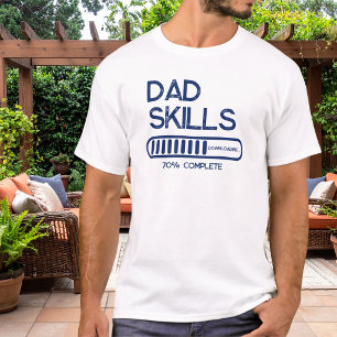 T-shirt Compétences de papa 70% Chargement Bleu marine