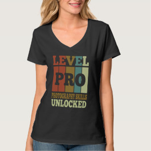 T-shirt Compétences de Photographie Pro Débloquées Style V