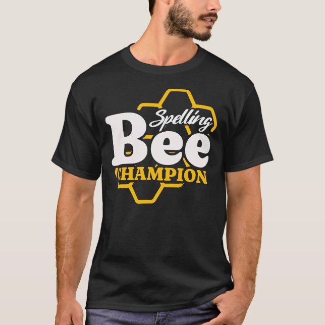 T-shirt Compétition d'orthographe du champion des abeilles (Devant)