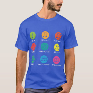 T-shirt Compositeurs Musique classique Notes musicales