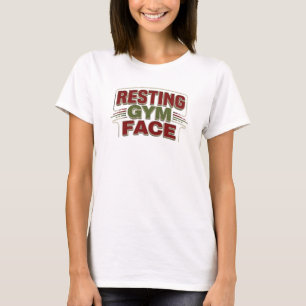 T-shirt Composition d'art contemporain de visage de gym au