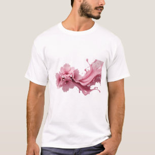 T-shirt Composition d'art floral abstrait vibrant