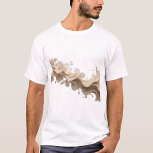 T-shirt Composition florale abstraite audacieuse