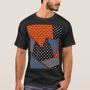 T-shirt Composition géométrique Abstraite : Bleu orange