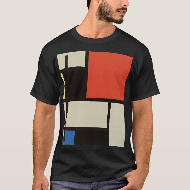 T-shirt Composition mondrienne Art moderne de la peinture  (Devant)
