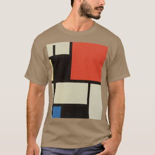 T-shirt Composition mondrienne Grille Abstraite moderne