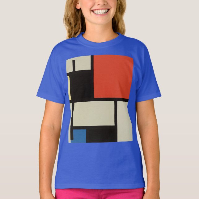 T-shirt Composition mondrienne moderne Abstraite profonde  (Devant)
