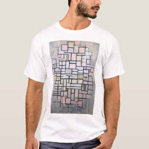 T-shirt Composition rose et gris, Mondrian