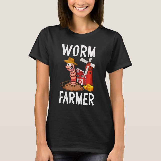 T-shirt Compost Worm Farmer Expert Composter Composting Wo (Devant)