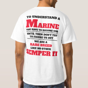 T-SHIRT COMPRENDRE UNE MARINE
