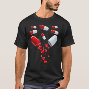 T-shirt Comprimés Cœur Amour Saint-Valentin Médicament Pha