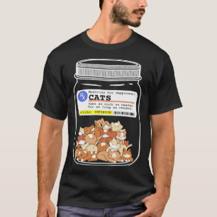 T-shirt Comprimés de bonheur pour chats, médicament pour c