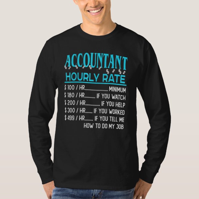 T-shirt Comptabilité - Taux horaire comptable (Devant)