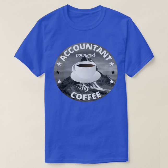 T-shirt Comptable Actionné Par Des Cadeaux De Café (Design devant)