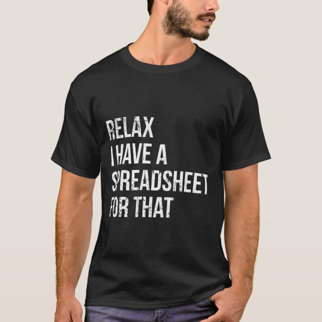 T-shirt Comptable amusant Comptable Feuille de calcul Comp (Devant)