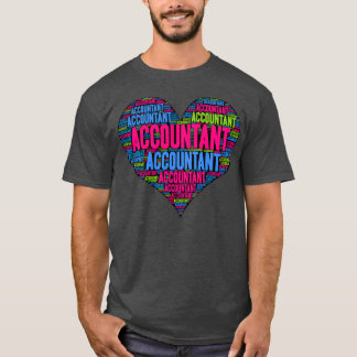 T-shirt Comptable Coeur Awesome Idée Cadeau Pour Comptable