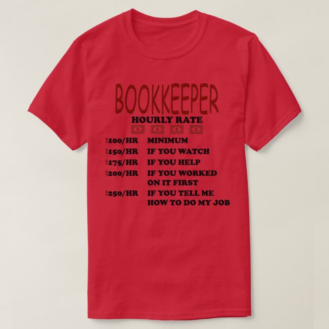 T-shirt Comptable comptable taux horaire Cadeau cadeau (Design devant)