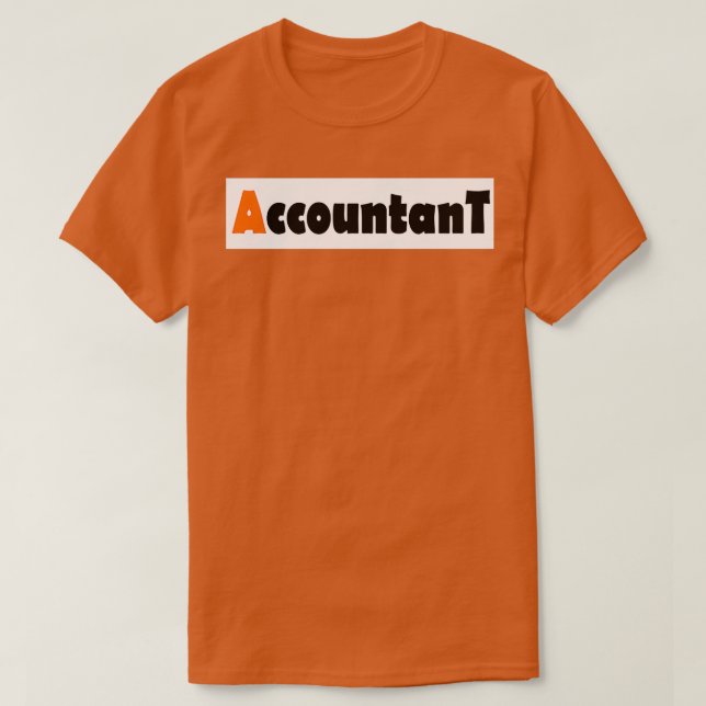 T-shirt Comptable Couleur orange (Design devant)