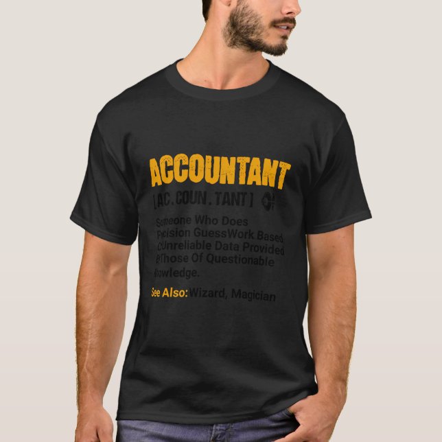 T-shirt Comptable Définition Noun Comptabilité Major Cpa F (Devant)